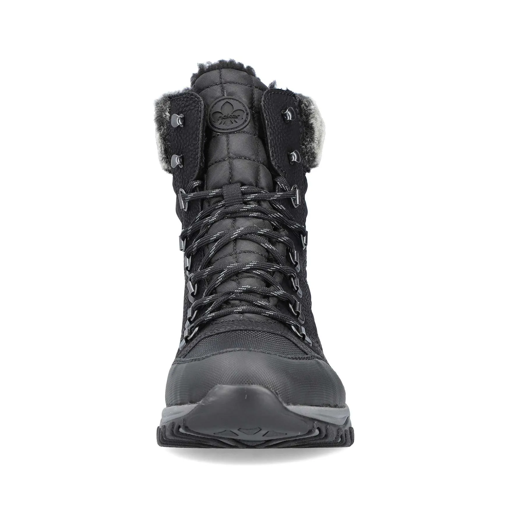 Rieker Women'S Corded Boots Deep Black