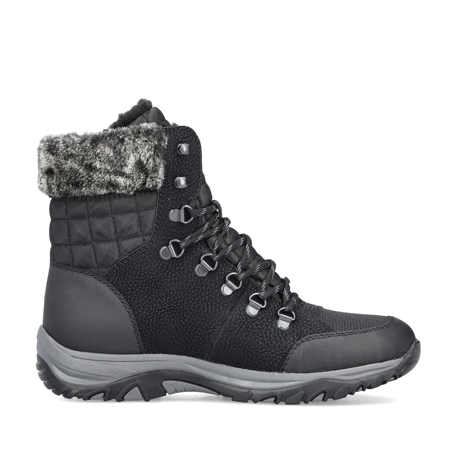 Rieker Women'S Corded Boots Deep Black