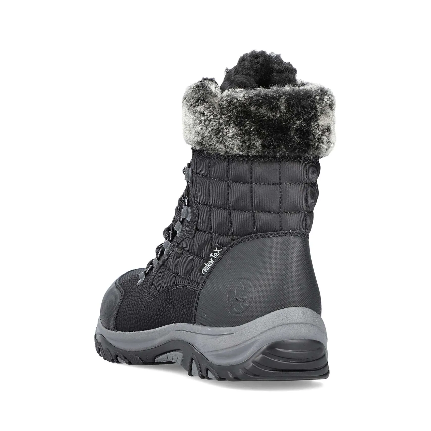 Rieker Women'S Corded Boots Deep Black