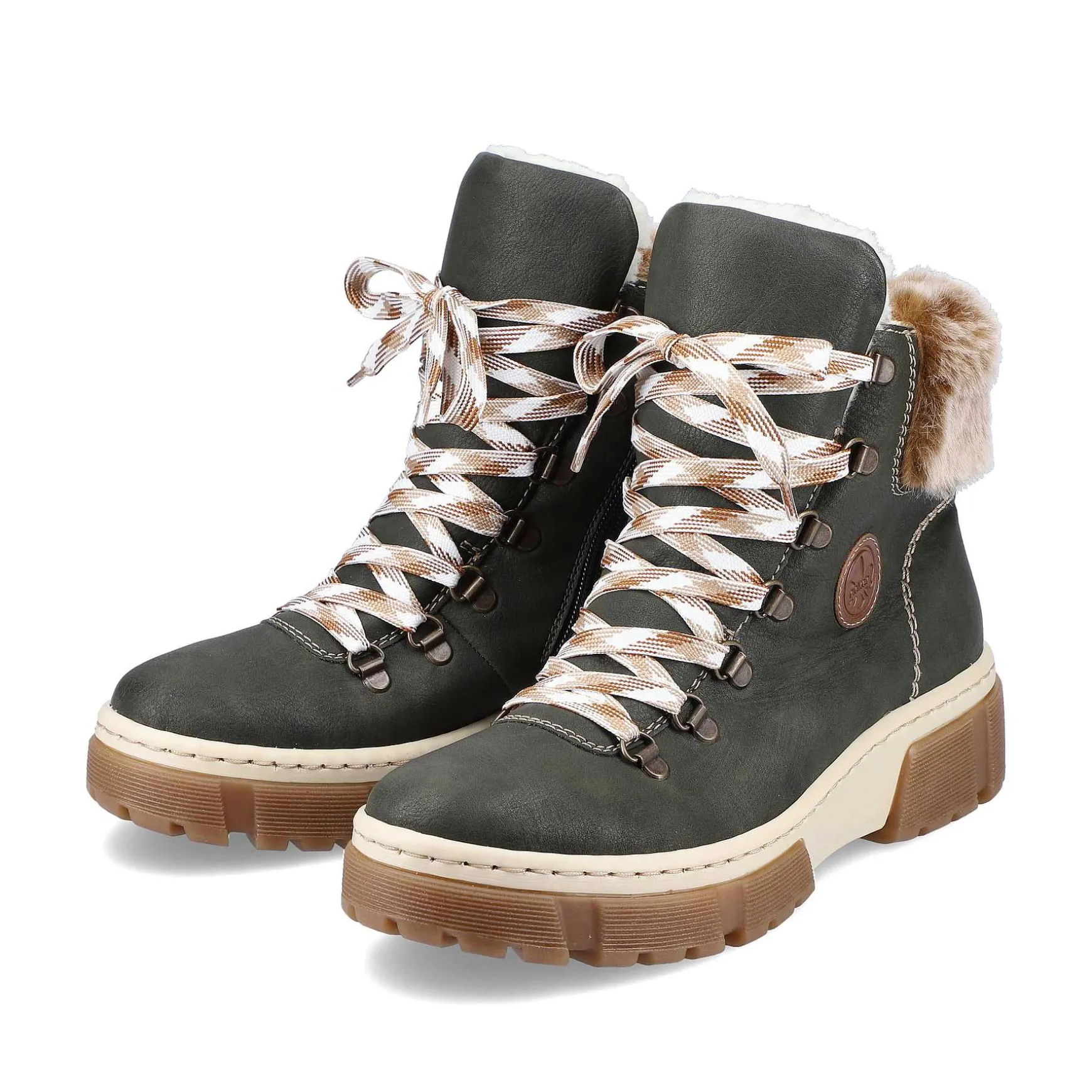 Rieker Women'S Corded Boots Olive Green
