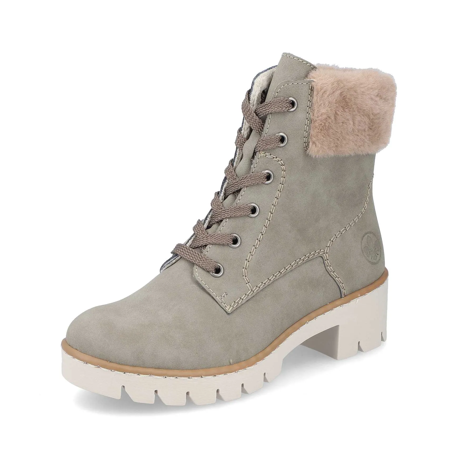 Rieker Women'S Corded Boots Khaki-Brown