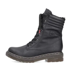 Rieker Women'S Corded Boots Deep Black