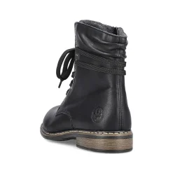 Rieker Women'S Corded Boots Asphalt Black