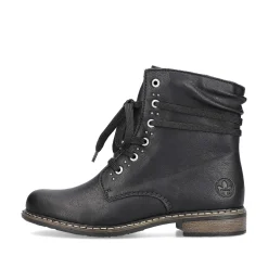 Rieker Women'S Corded Boots Asphalt Black