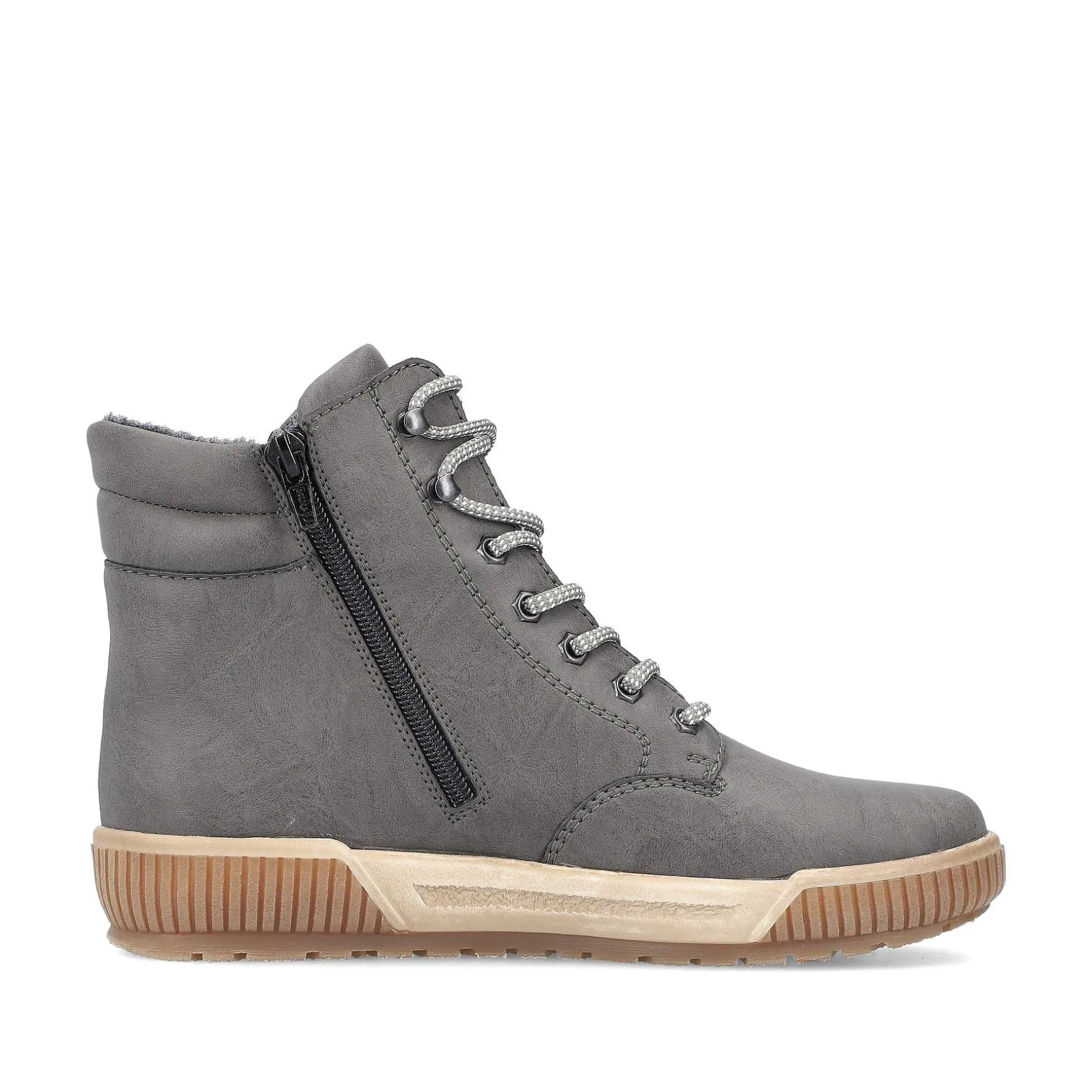 Rieker Women'S Corded Boots Moon Grey