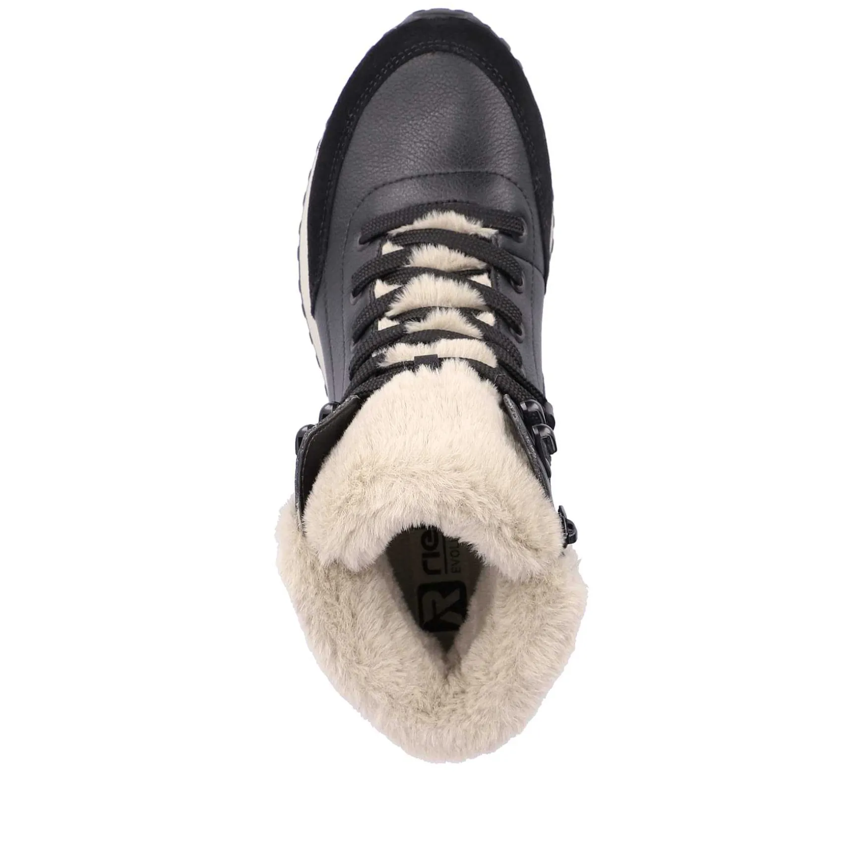 Rieker Women'S Corded Boots Midnight-Black Stone-Grey