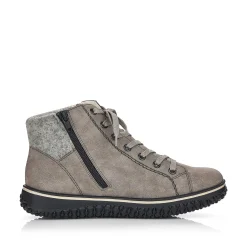 Rieker Women'S Corded Boots Platinum Gray