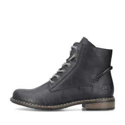 Rieker Women'S Corded Boots Asphalt Black