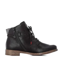 Rieker Women'S Corded Boots Deep Black