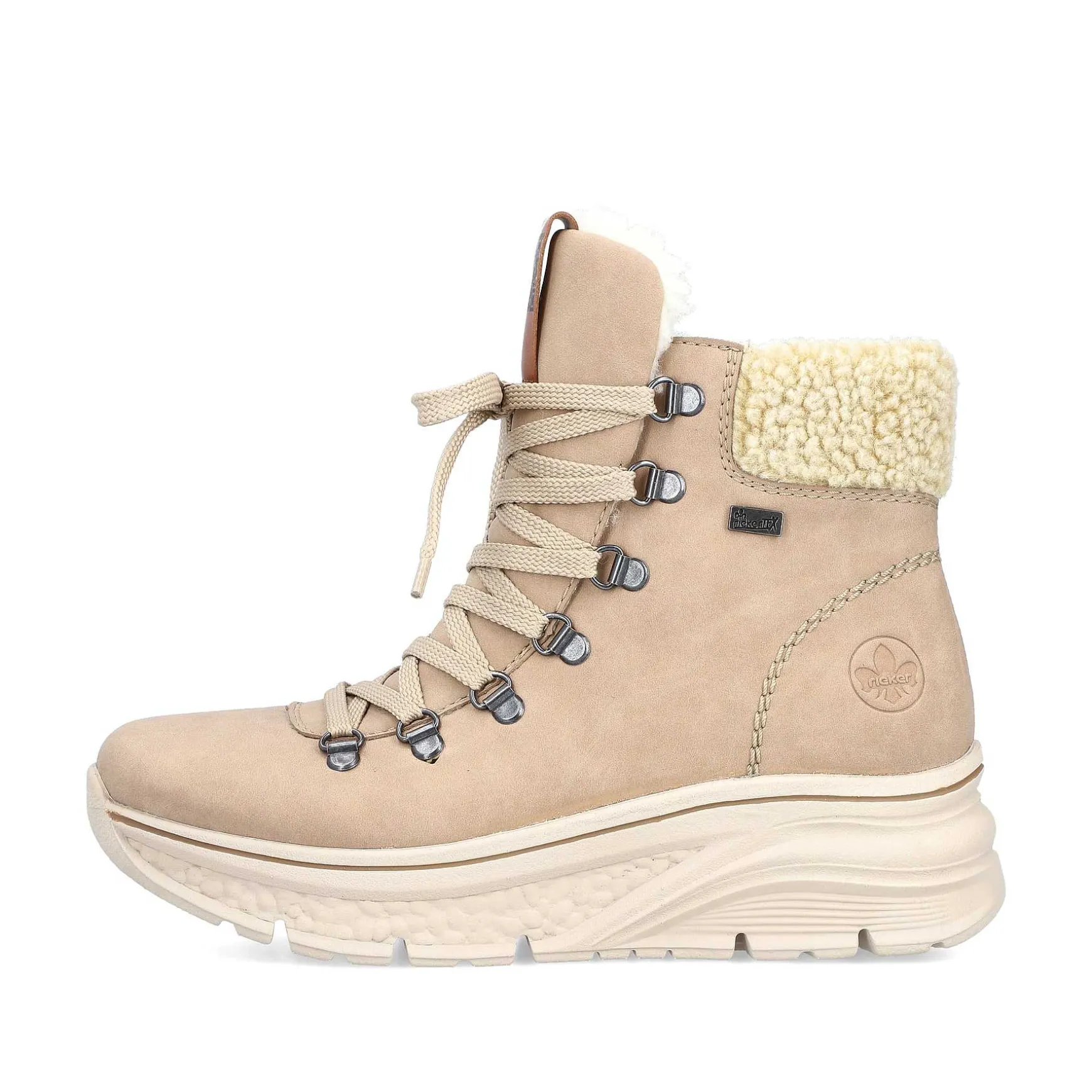 Rieker Women'S Corded Boots Sand Beige