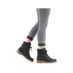 Rieker Women'S Corded Boots Night Black