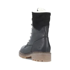 Rieker Women'S Corded Boots Deep Black