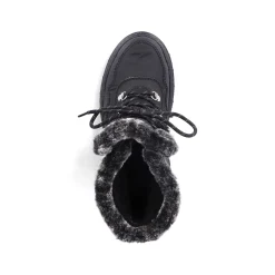 Rieker Women'S Corded Boots Deep Black