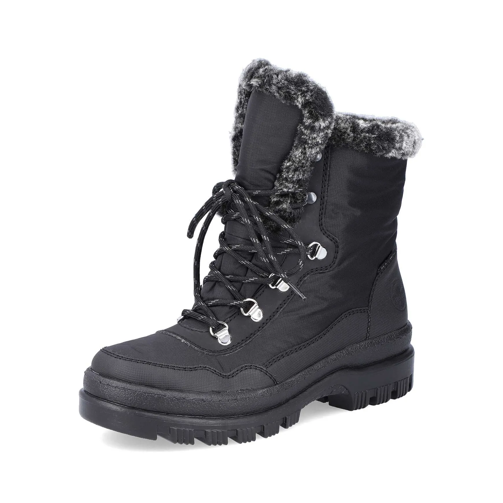 Rieker Women'S Corded Boots Deep Black