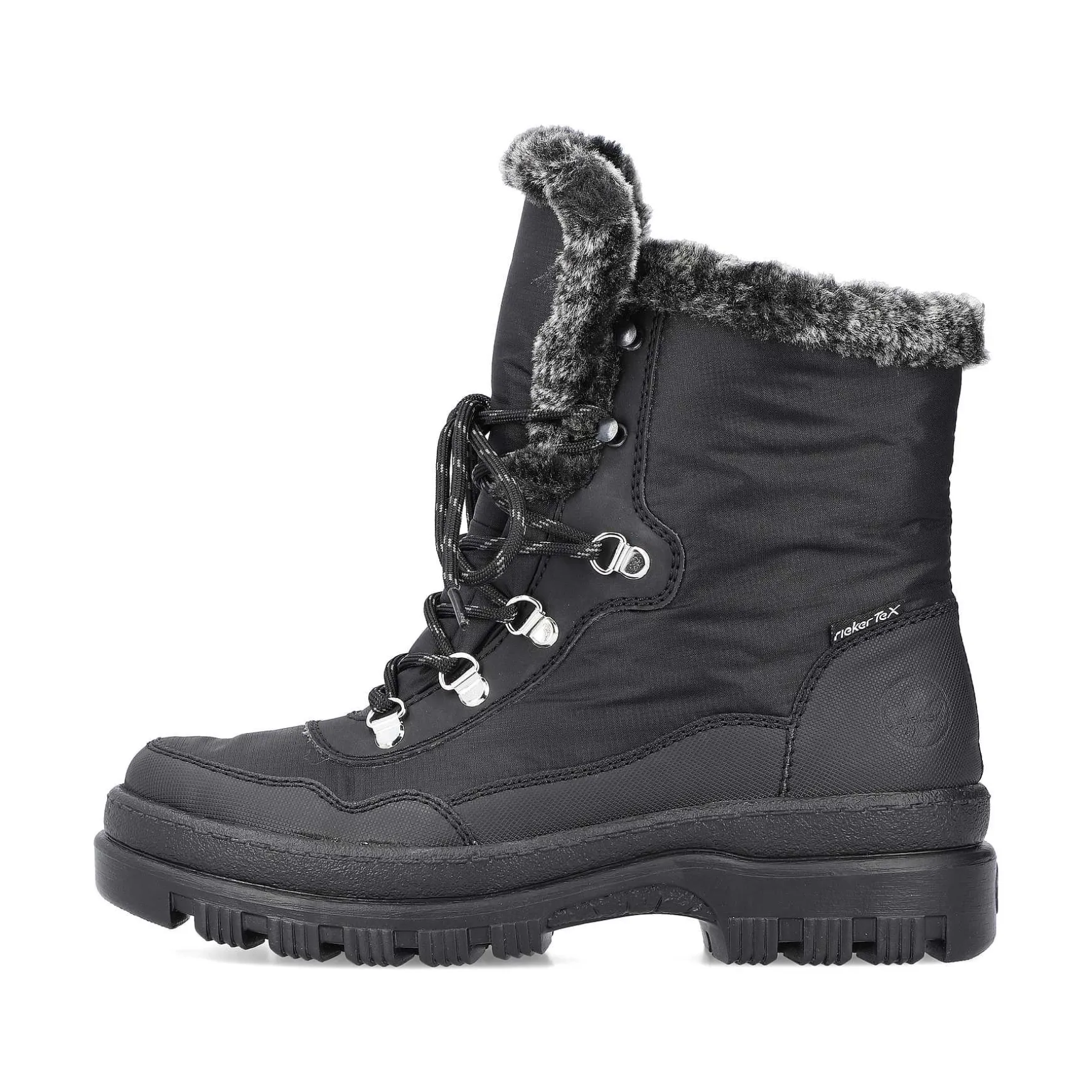 Rieker Women'S Corded Boots Deep Black