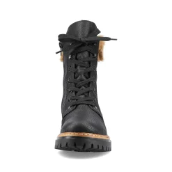 Rieker Women'S Corded Boots Deep Black