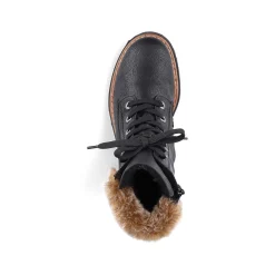 Rieker Women'S Corded Boots Deep Black