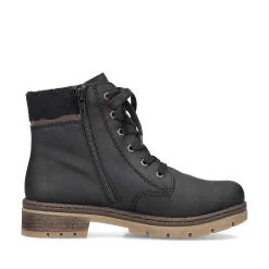 Rieker Women'S Corded Boots Graphite Black