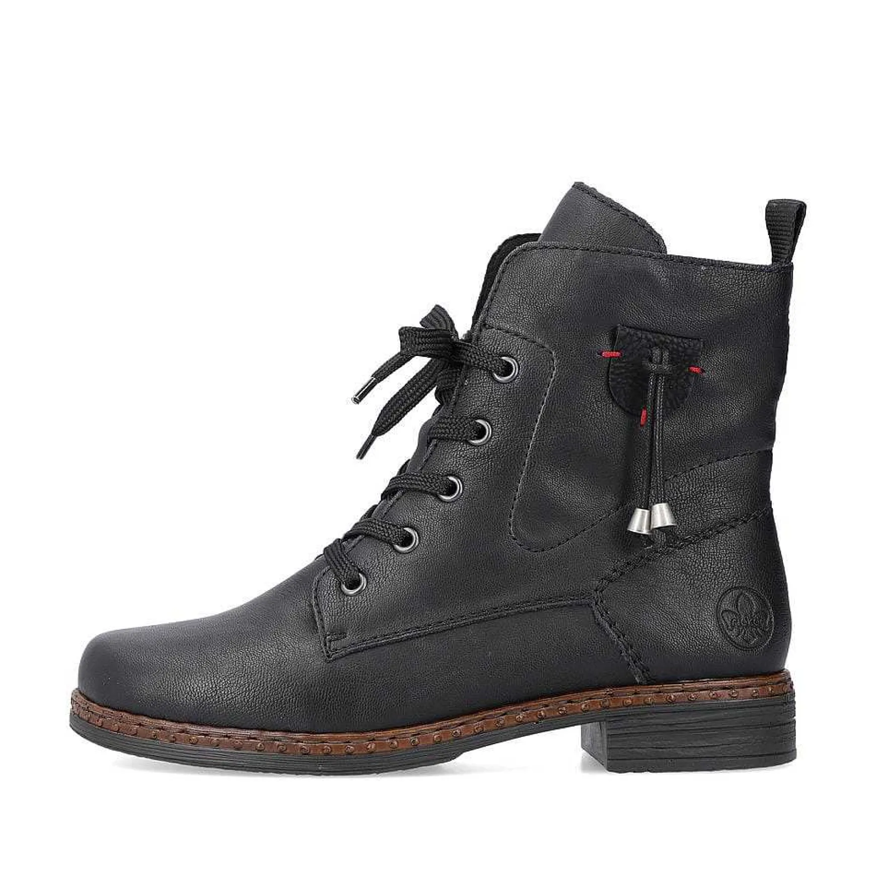 Rieker Women'S Corded Boots Deep Black