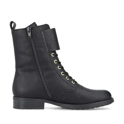 Rieker Women'S Corded Boots Asphalt Black