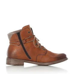 Rieker Women'S Corded Boots Cinnamon Brown