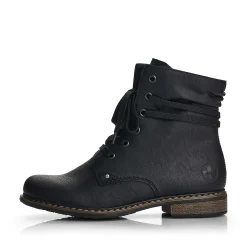 Rieker Women'S Corded Boots Asphalt Black