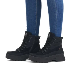 Rieker Women'S Corded Boots Diamond Black