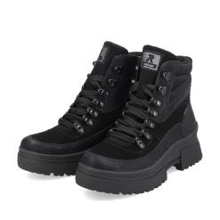 Rieker Women'S Corded Boots Diamond Black