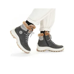 Rieker Women'S Corded Boots Granite Gray