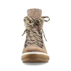 Rieker Women'S Corded Boots Brown Beige