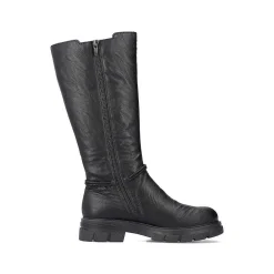 Rieker Women'S High-Shaft Boots, Glossy Black