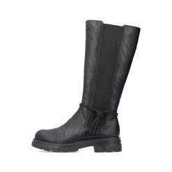 Rieker Women'S High-Shaft Boots, Glossy Black