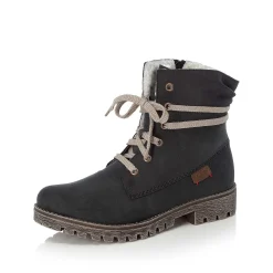 Rieker Women'S Laced Boots Ocean Blue