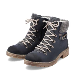 Rieker Women'S Laced Boots Ocean Blue