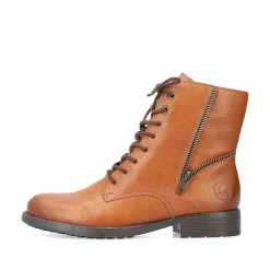 Rieker Women'S Laced Boots Caramel Brown