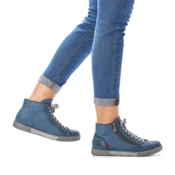 Rieker Women'S Laced Shoes Azure Blue