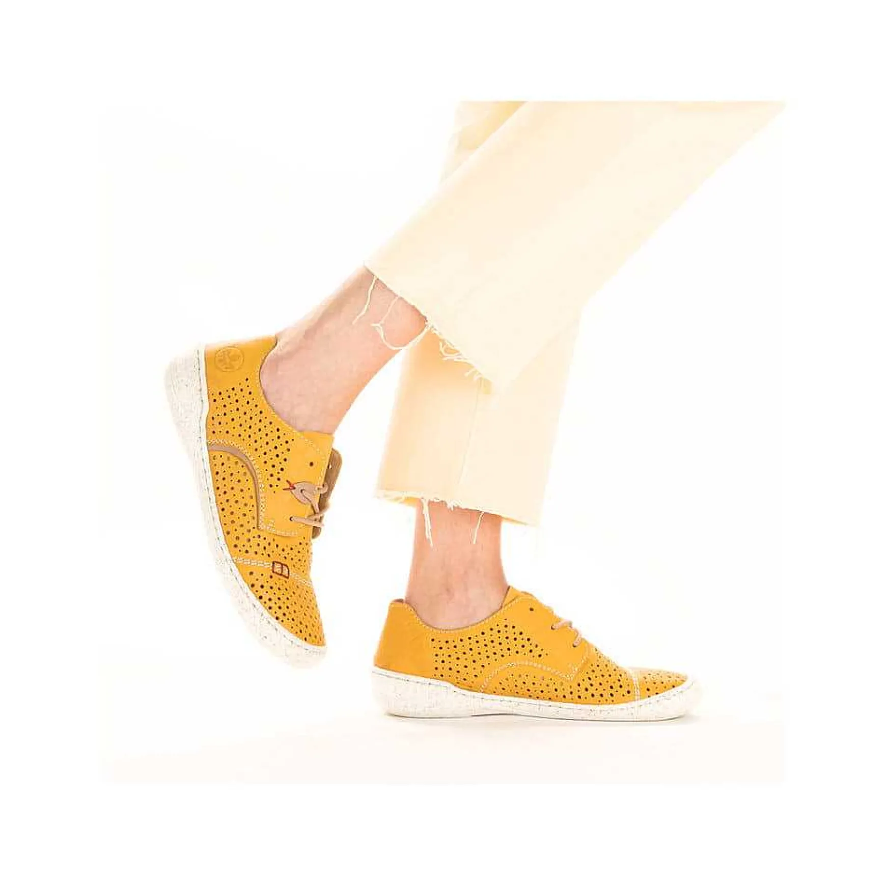Rieker Women'S Lace-Up Shoes Sunflower Yellow