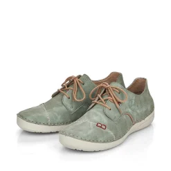 Rieker Women'S Lace-Up Shoes Green Gray