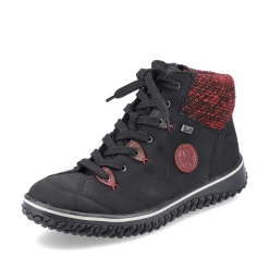 Rieker Women'S Lace-Up Shoes Graphite Black