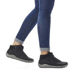 Rieker Women'S Lace-Up Shoes Deep Black