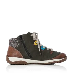 Rieker Women'S Lace-Up Shoes Moss Green
