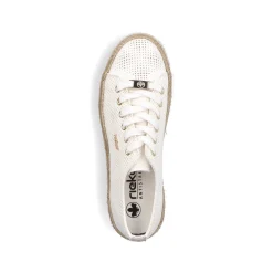 Rieker Women'S Lace-Up Shoes Swan White
