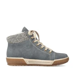 Rieker Women'S Lace-Up Shoes Blue-Gray