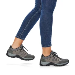 Rieker Women'S Lace-Up Shoes Steel Gray
