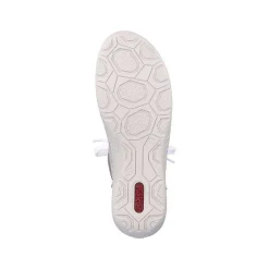 Rieker Women'S Lace-Up Shoes Silver Gray-Sky Blue