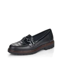 Rieker Women'S Loafers Graphite Black
