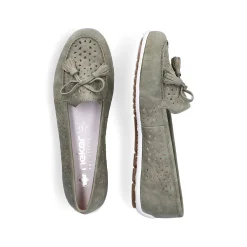 Rieker Women'S Loafers Green Grey