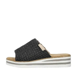 Rieker Women'S Mules Asphalt Black