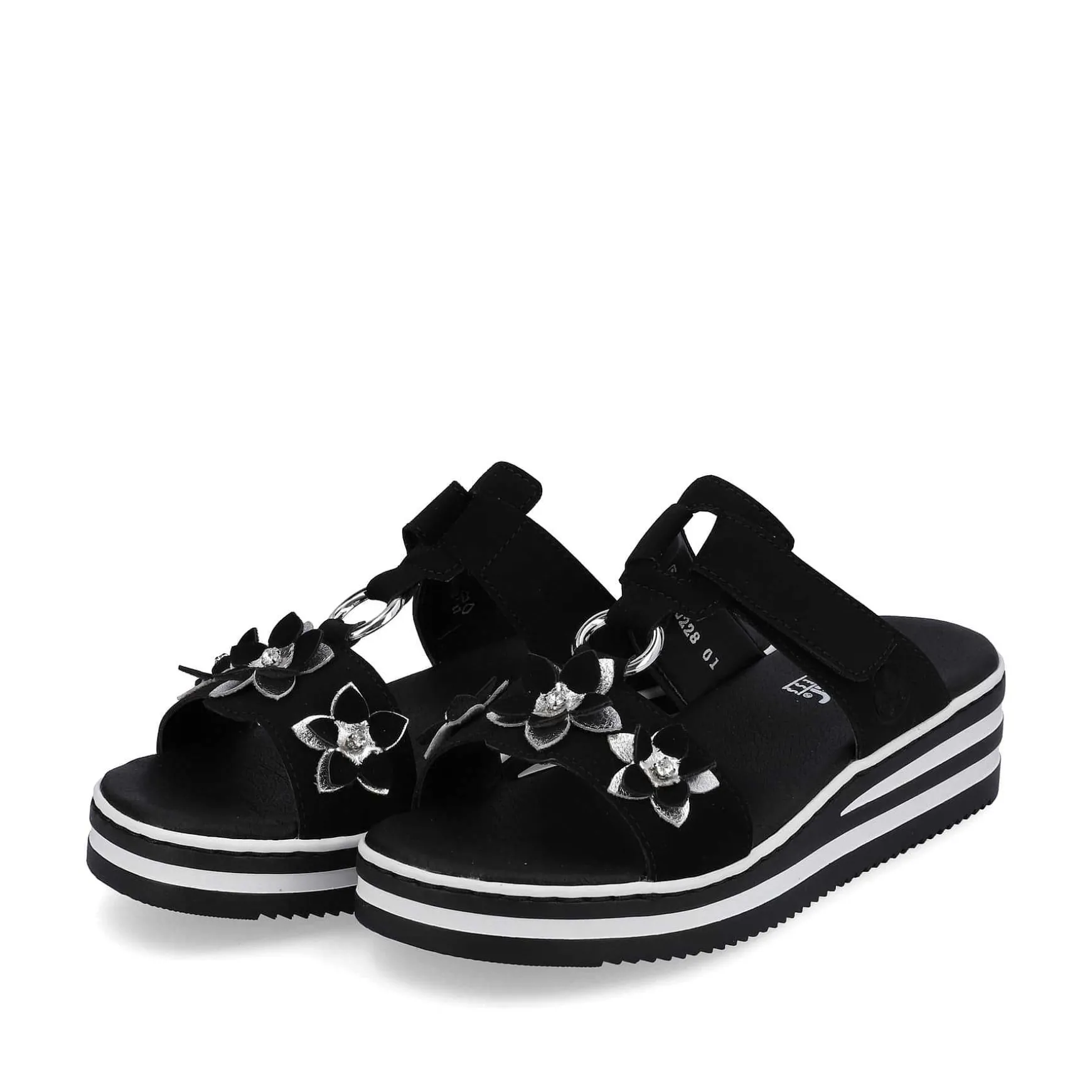 Rieker Women'S Mules Graphite Black