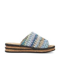 Rieker Women'S Mules Multi-Sky Blue
